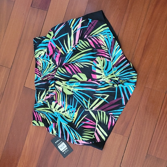 NWT Athletic Works lined neon 90s shorts pockets small 4-6 womens - Picture 7 of 8